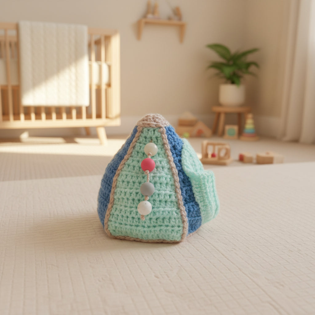 Triangle d'activités bébé - Fait main au crochet