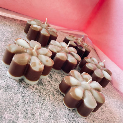 Bougie Fleur Artisanale - Deux Couleurs