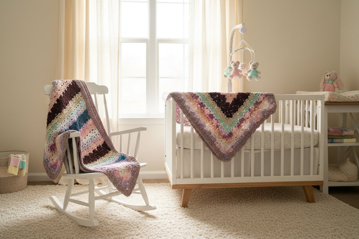 Couverture plaid Fait Main au Crochet