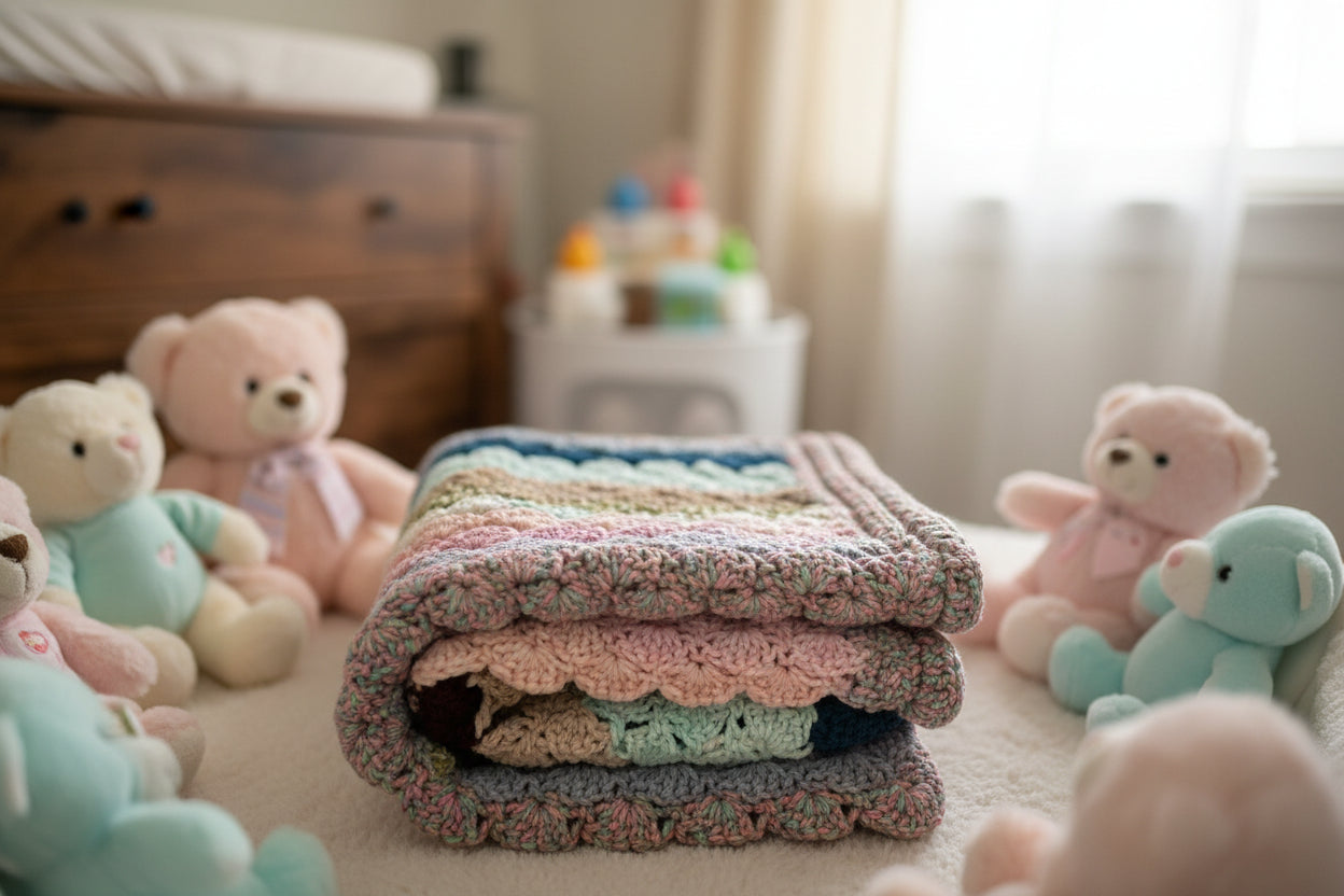 Couverture plaid Fait Main au Crochet