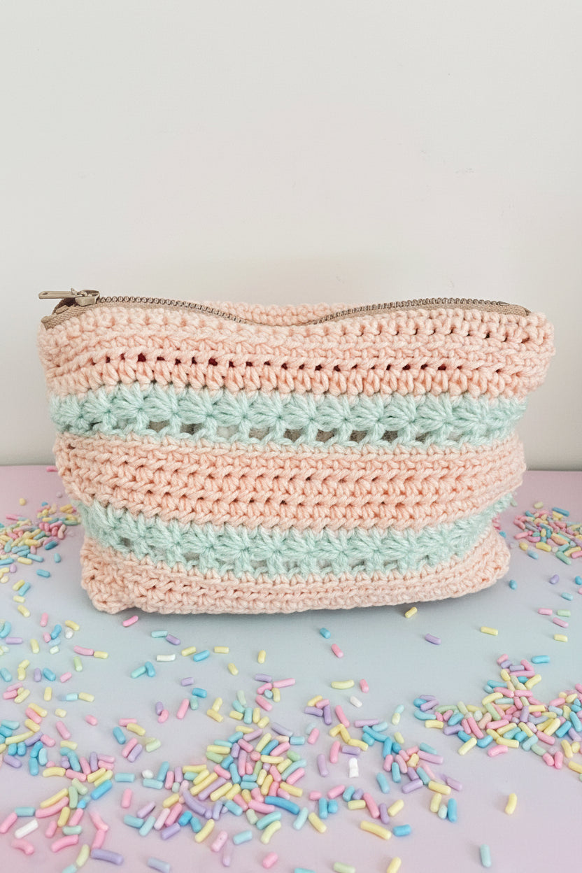 ✨Pochette ajourée zippé - au crochet