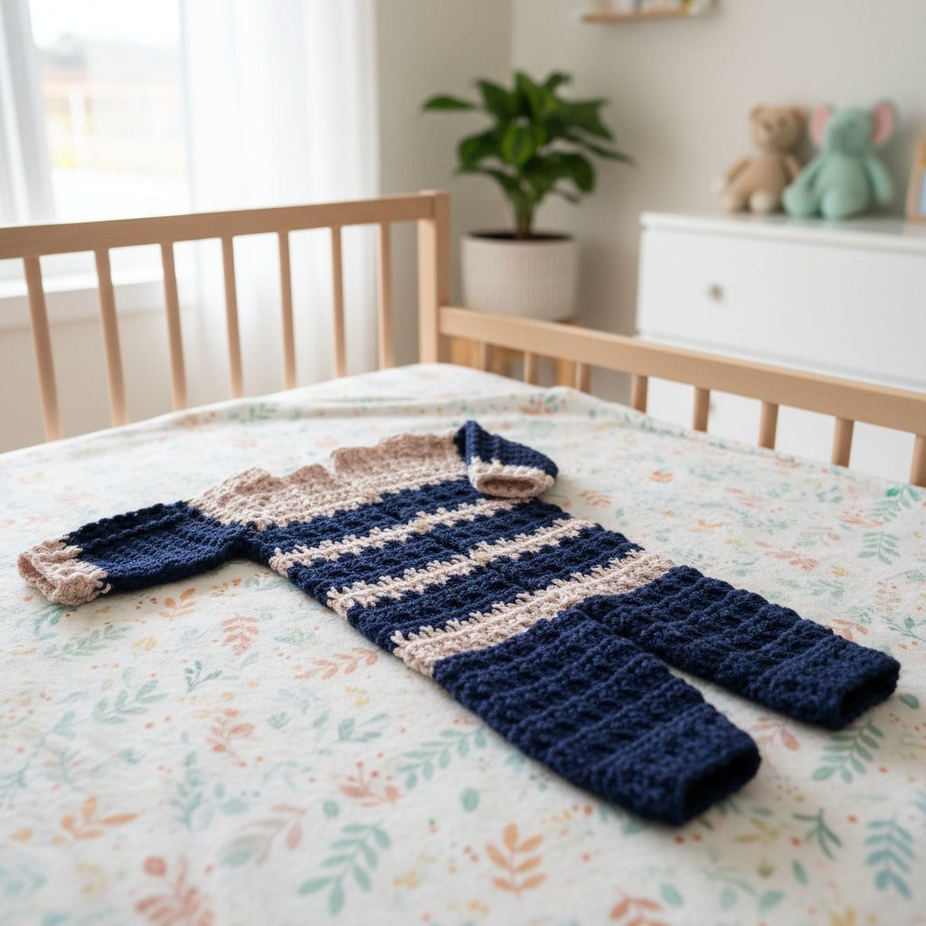 Pyjama bébé 0-3 mois - Fait main au crochet🧶