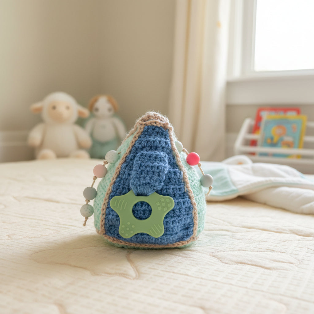 Triangle d'activités bébé - Fait main au crochet
